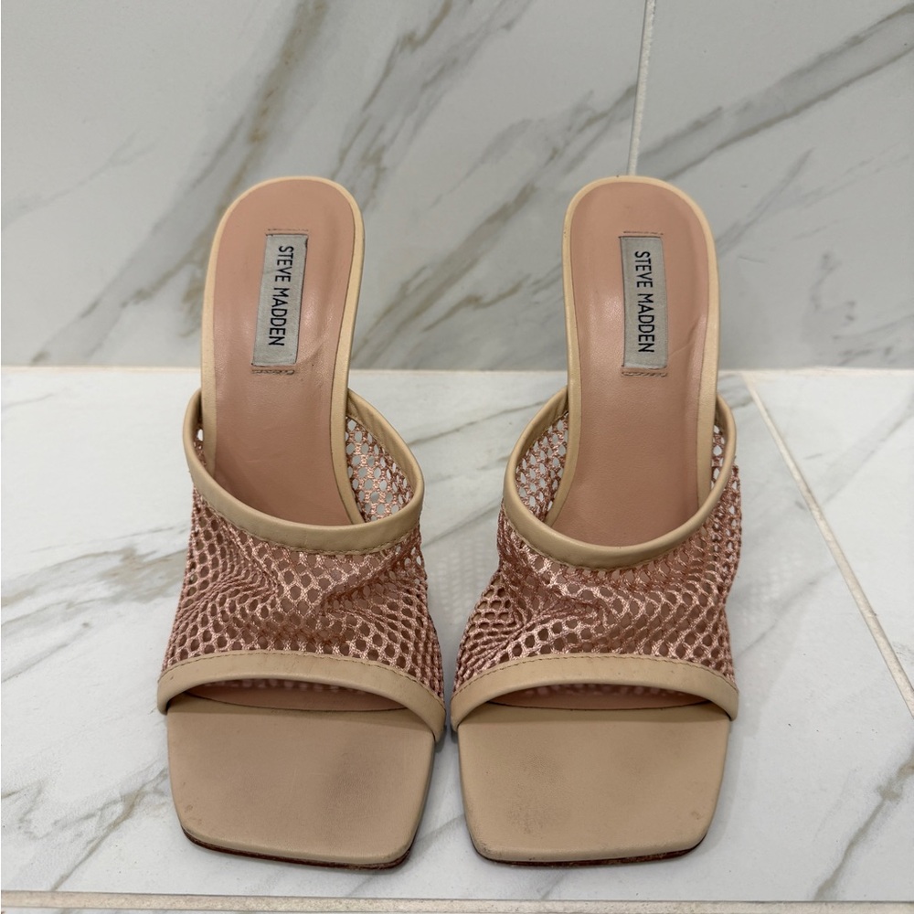 Steve Madden Novella Mesh Fishnet Heels